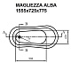 Magliezza Акриловая ванна на лапах Alba (155,5x72,5) ножки золото – картинка-7